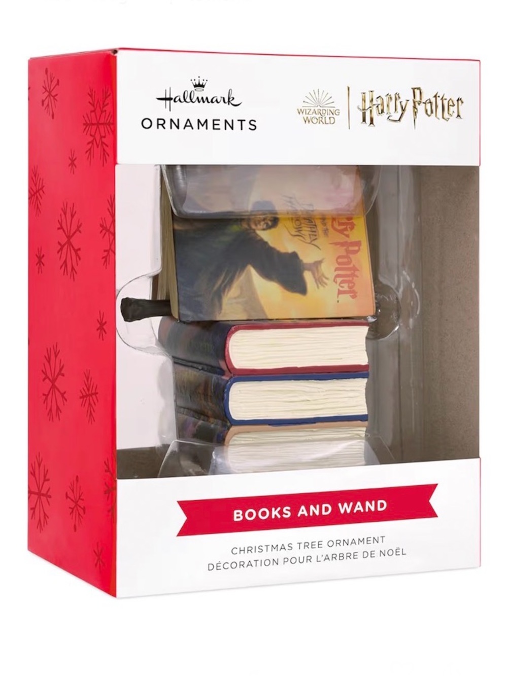 Hallmark Harry Potter Stacked Books with Wand Christmas Ornament
